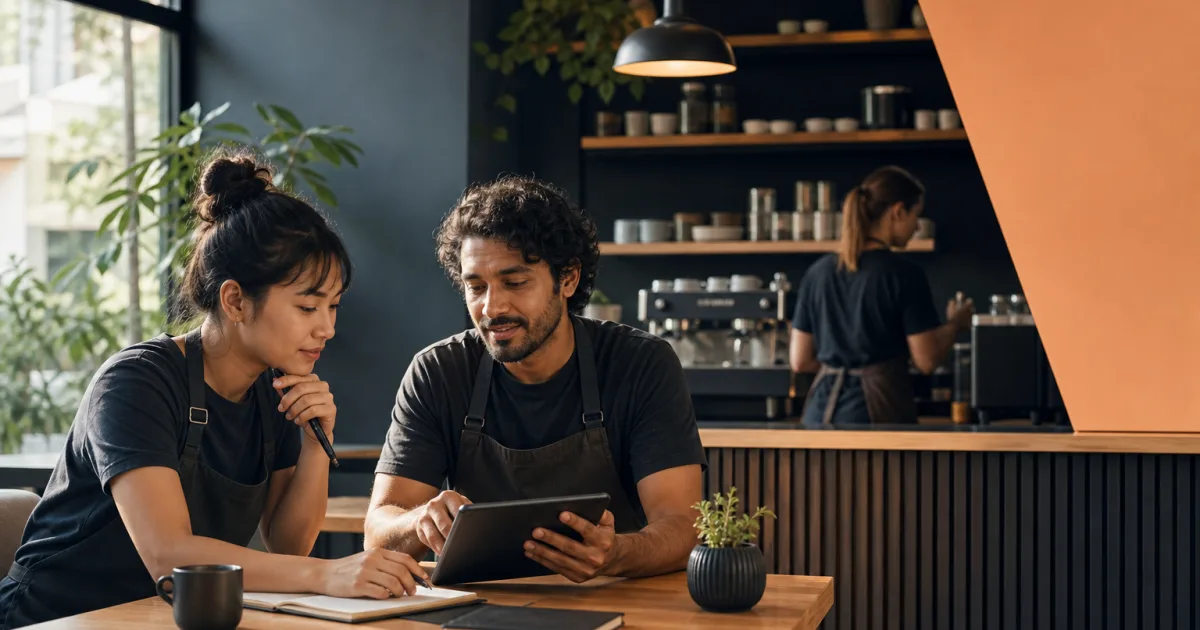 Manager reviewing reliable employee attendance records alongside shifts and leave